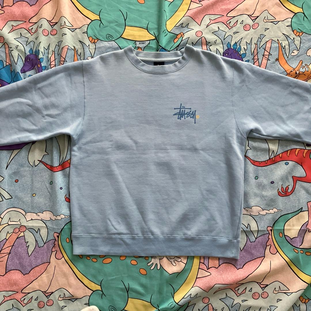 USA製　old stussy スウェット　トレーナー　レアカラー　スカイブルー