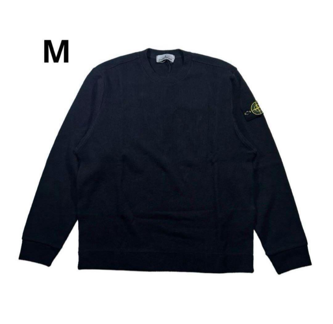 STONE  リブ　スウェットシャツ　ブラック　M