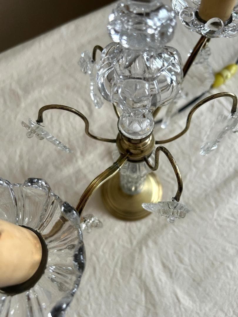 キャンドル　ランプ　 蝋燭　シャンデリア　ブロカント　フランスアンティーク