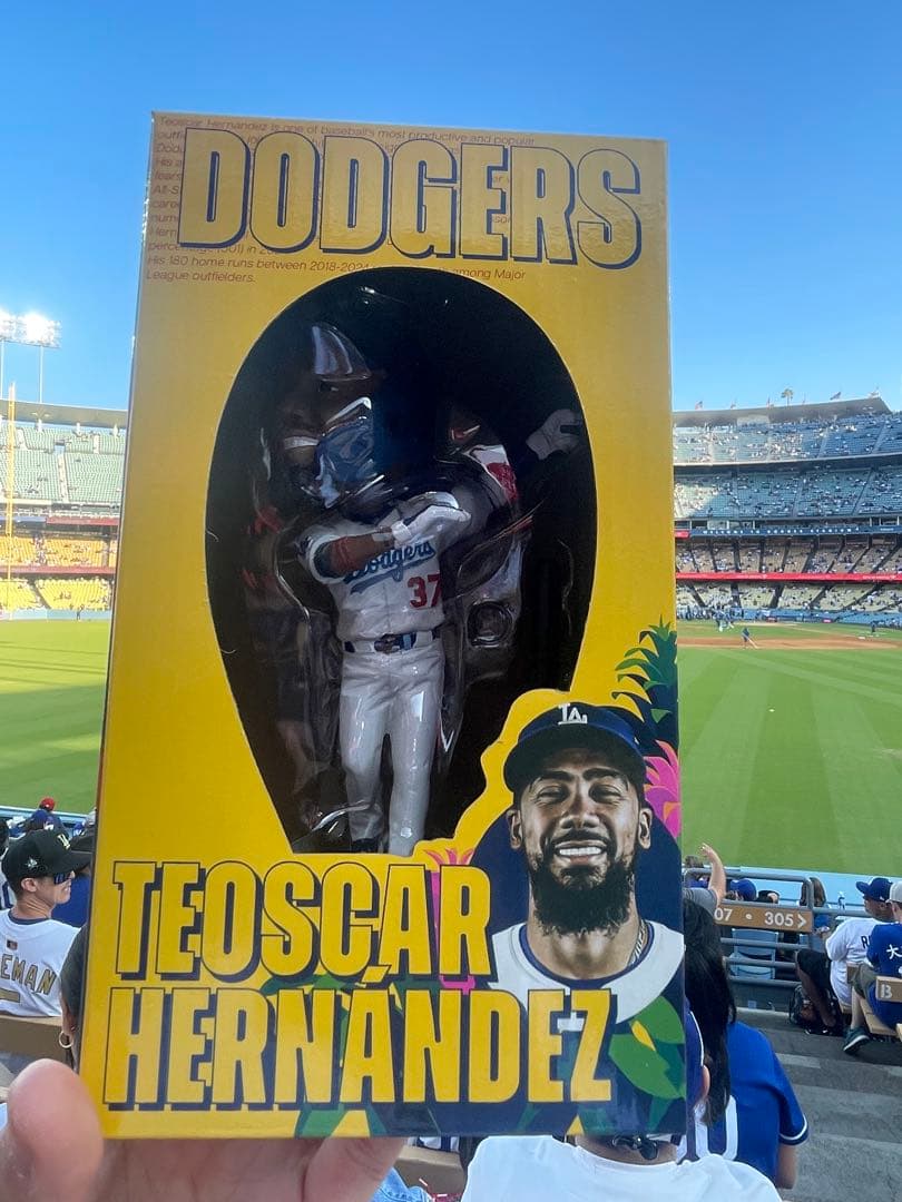 【球場限定配布】テオスカーヘルナンデス ボブルヘッド ドジャース2025/7