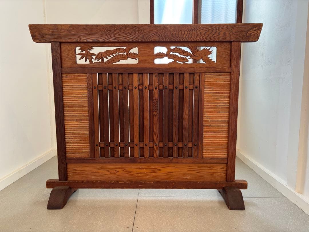 ついたて 衝立 間仕切り 欄間 工芸 民芸 パーティション ヴィンテージ レトロ