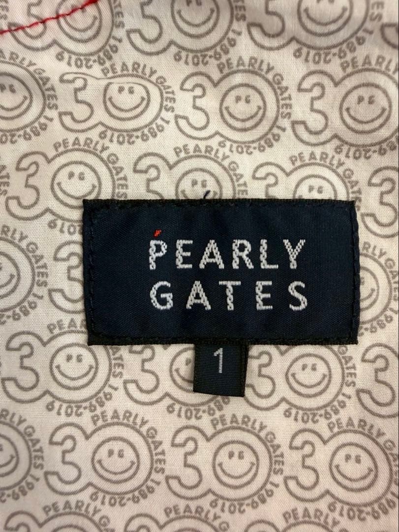 パーリーゲイツ ゴルフ ハーフパンツ 赤 サイズ1 刺繍