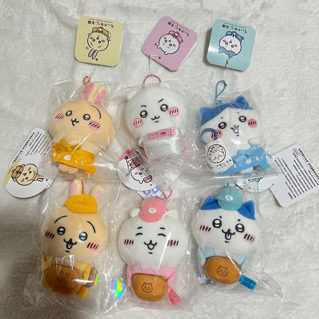 ちいかわ　マーケット 働くスタッフさんマスコット　ハチワレ　うさぎ　6点セット