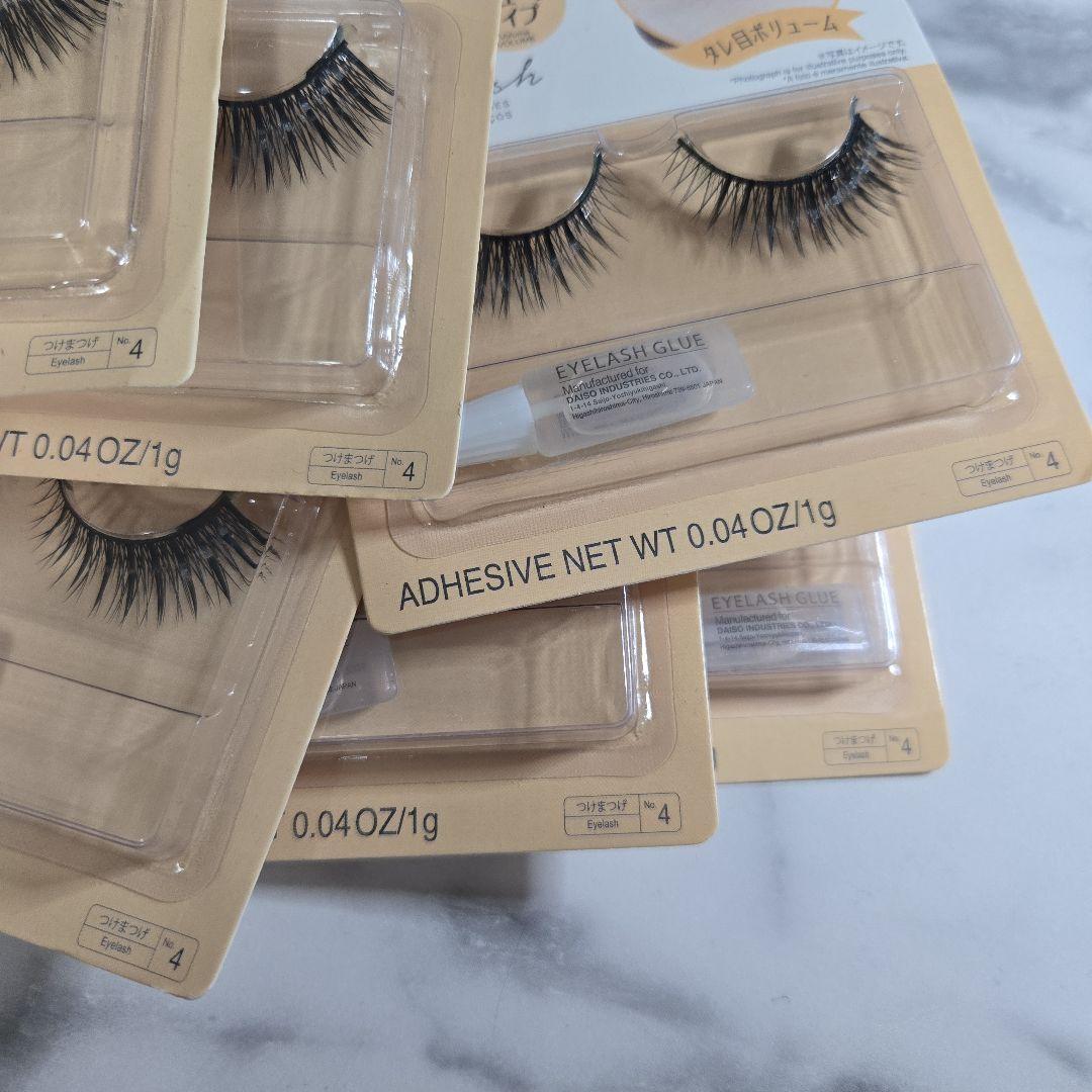 ダイソー　つけまつげ　B04　タレ目ボリューム　新品　6個セット　⑤