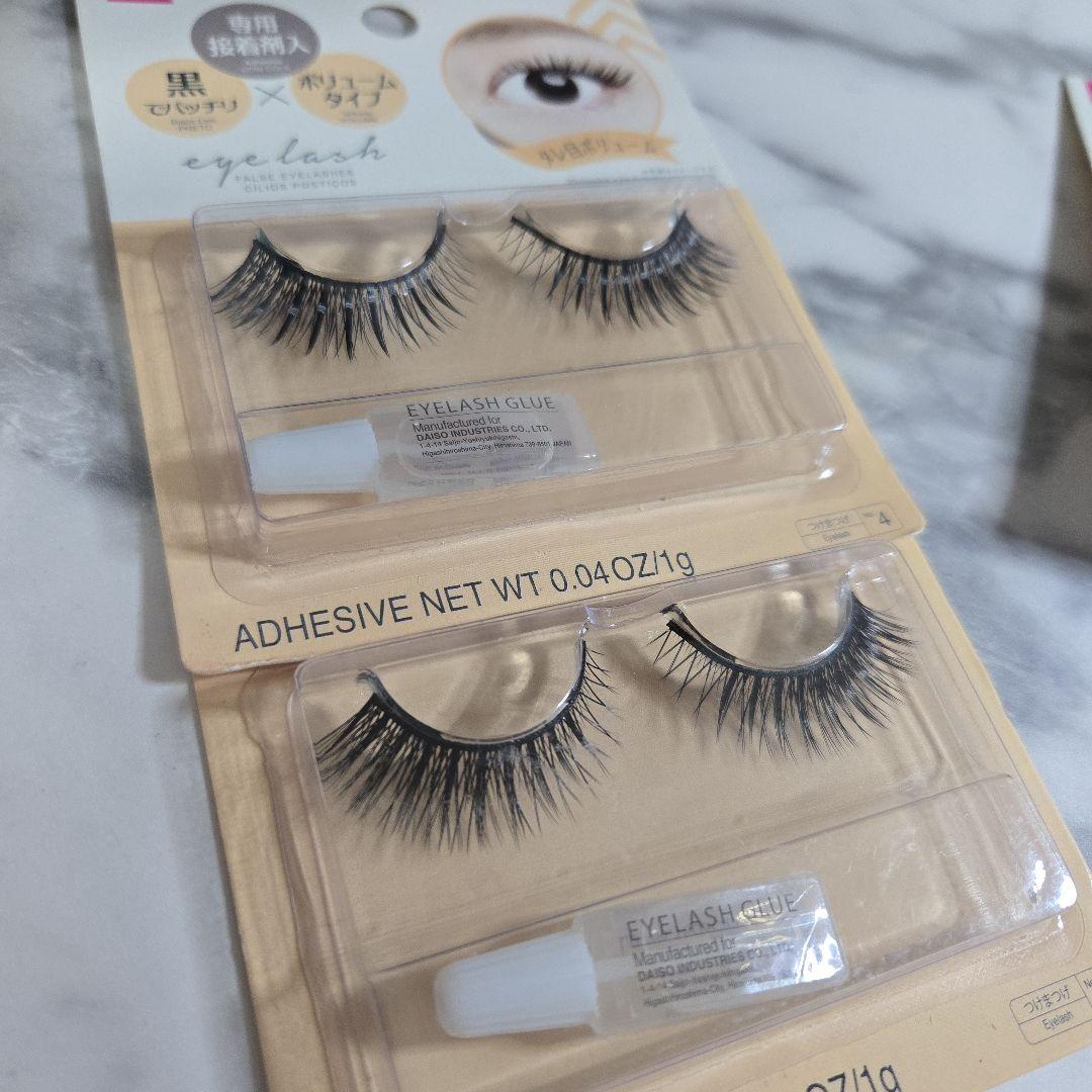 ダイソー　つけまつげ　B04　タレ目ボリューム　新品　6個セット　⑤