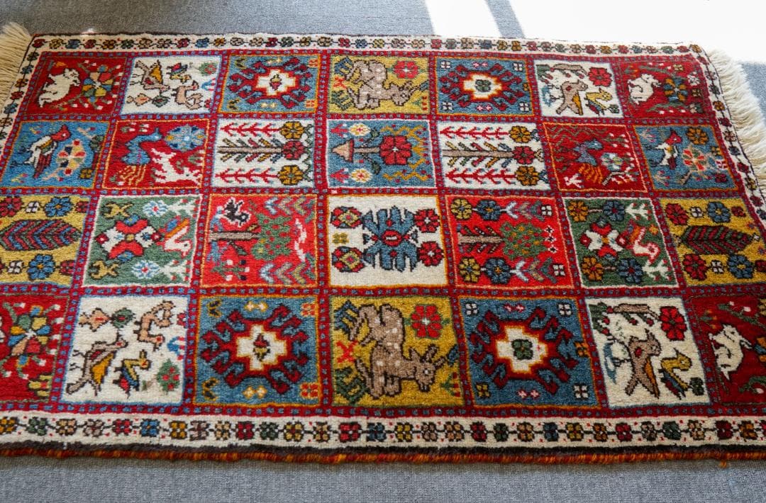 108x65cm 手織り ペルシャ絨毯　カシュカイ族