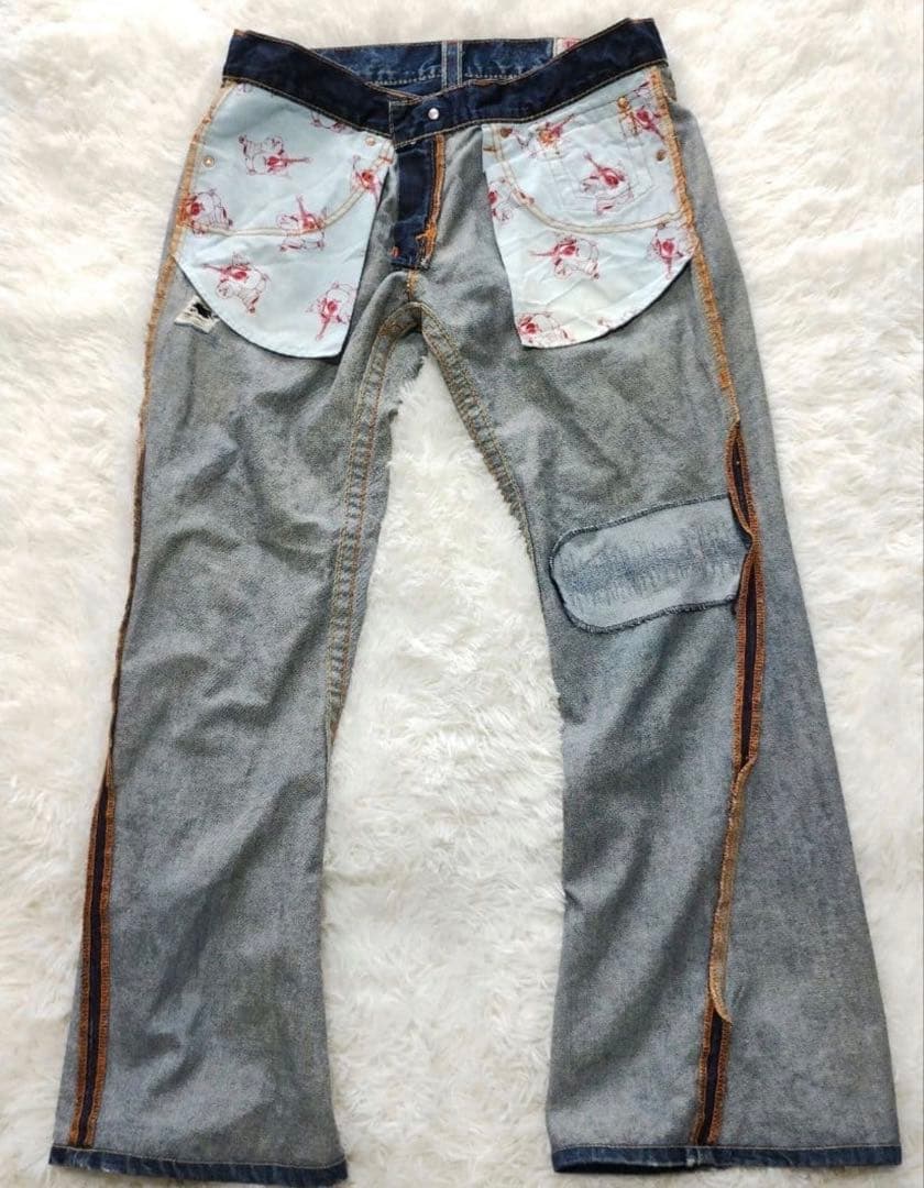 TRUE RELIGION RAINBOW JOEY フレアデニム