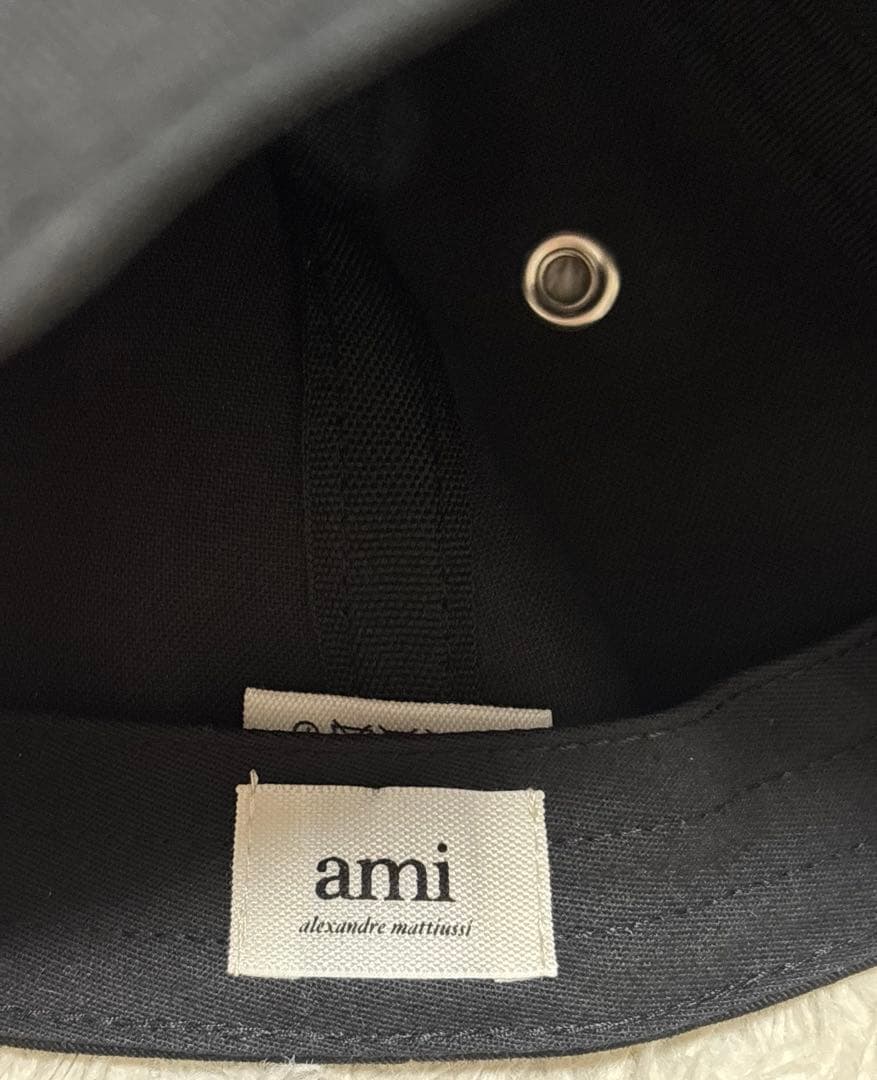 アミパリス　Ami Paris ベースボールキャップ　エンブロイダリー　ブラック