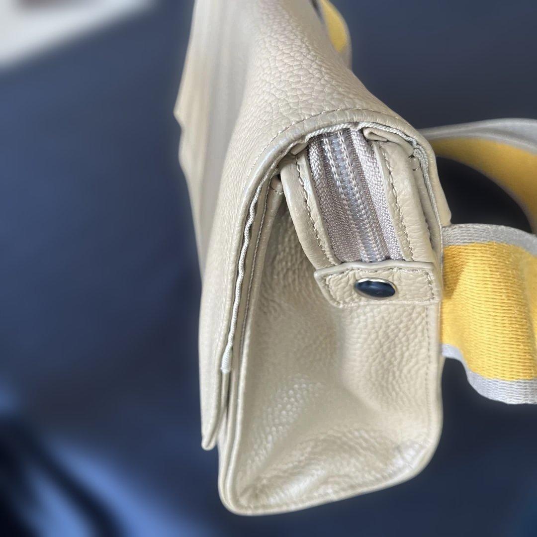 【ear PAPILLONNER 】ワイドテープショルダーバッグ　ベージュ