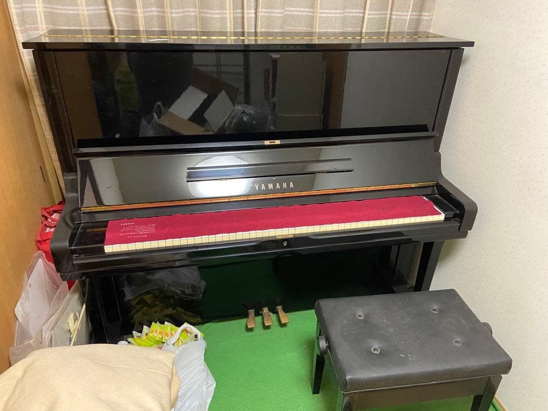 YAMAHA U3 アップライトピアノ 黒色 椅子付き