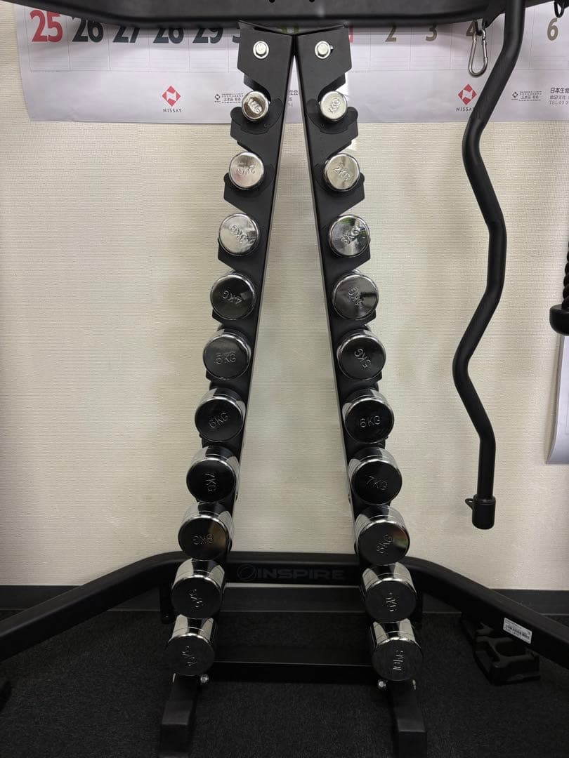 ダンベル　1〜10kg ペア　ダンベルラックセット