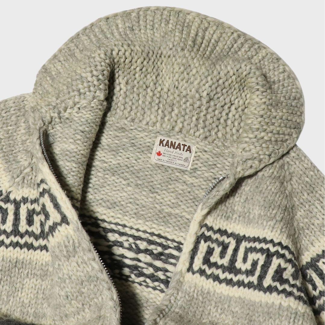 美品★XL★KANATA★カウチンニット★サンダーバード★カナダ製★カーディガン