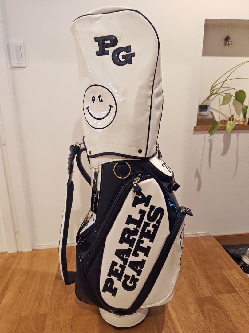 PEARLY GATES キャディバッグ ホワイト/ネイビー【美品】