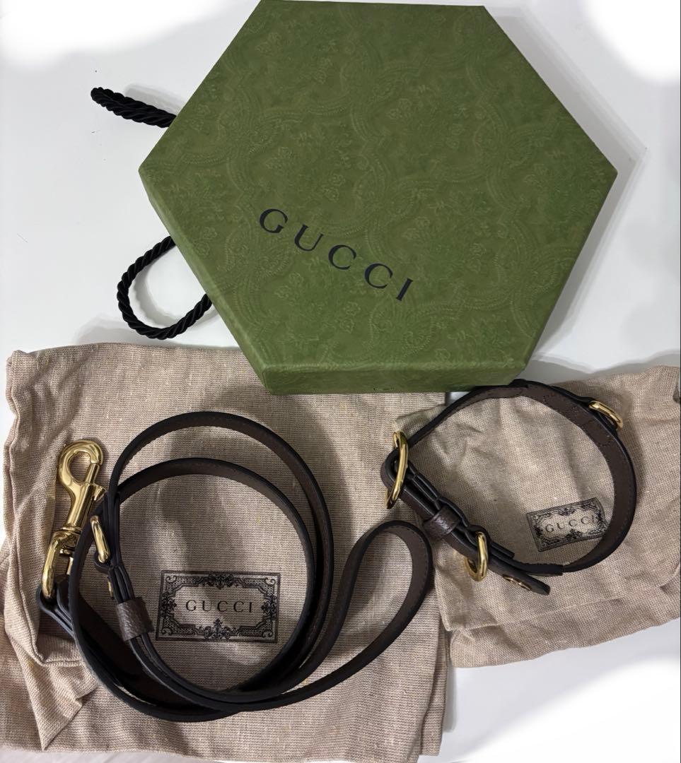 GUCCI ペット　カラー　リード　首輪