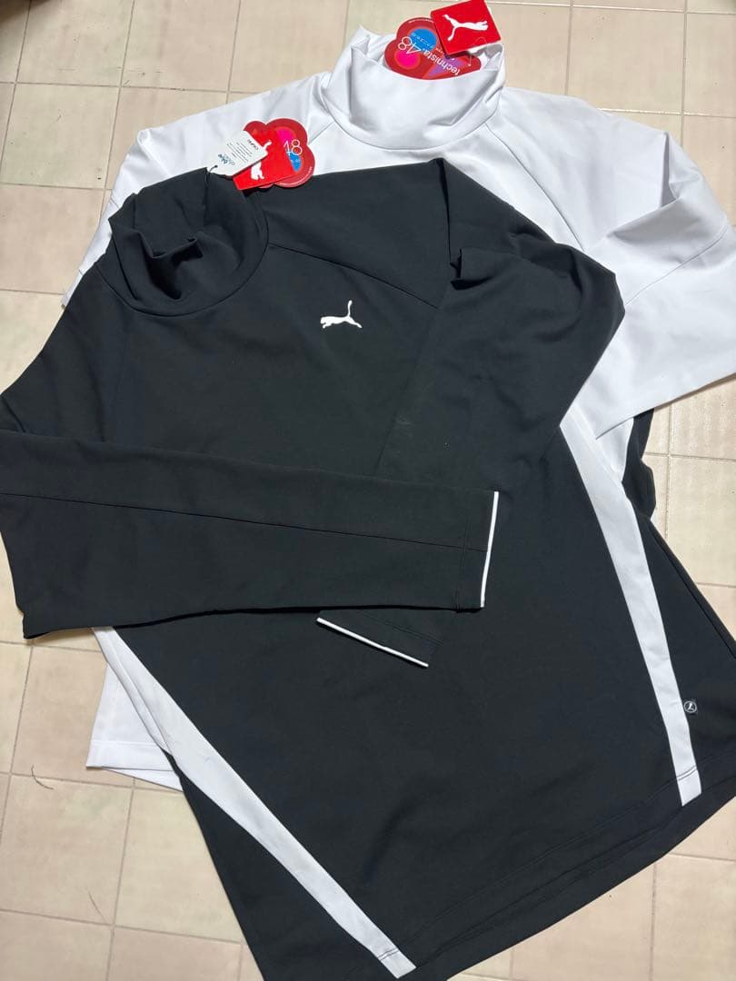新品タグ付☆2枚☆PUMAプーマ ゴルフ 長袖モックネックXL定価24,200円
