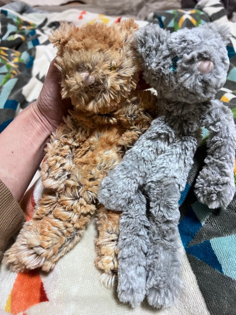  ぬいぐるみ 茶色と灰色