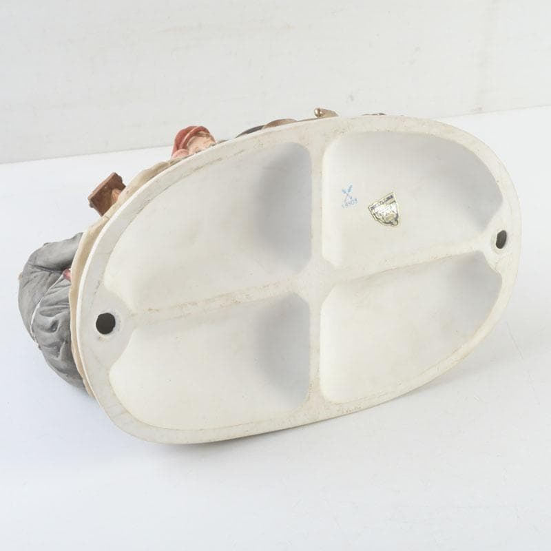 陶器人形　フィギュリン　青年と老婆　置物　C　9304A