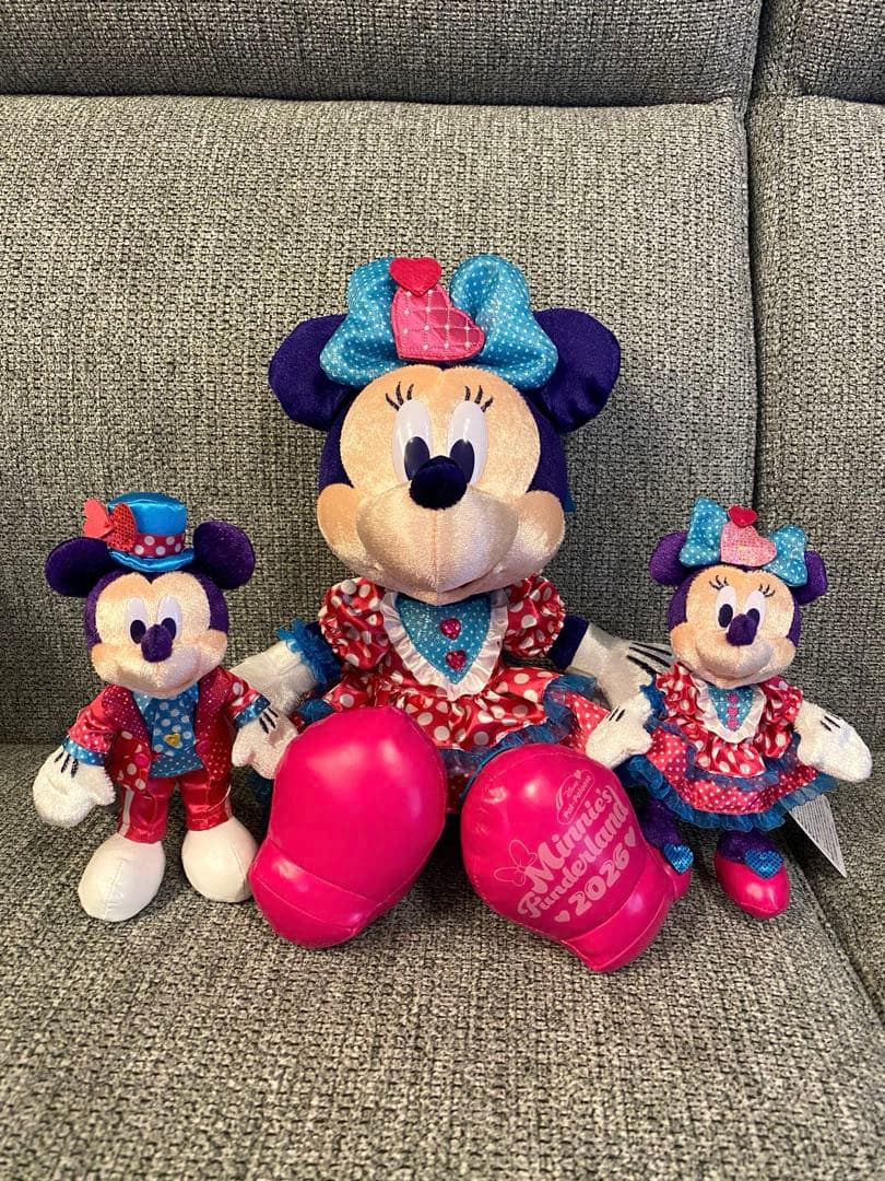 【新品・未使用】ミニーのファンダーランド　ぬいぐるみ　ぬいば　３点セット