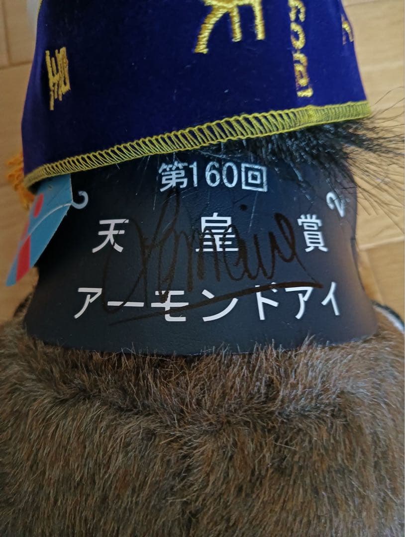 【アーモンドアイ】2019第160回天皇賞秋ルメール騎手直筆サインAVANTI製