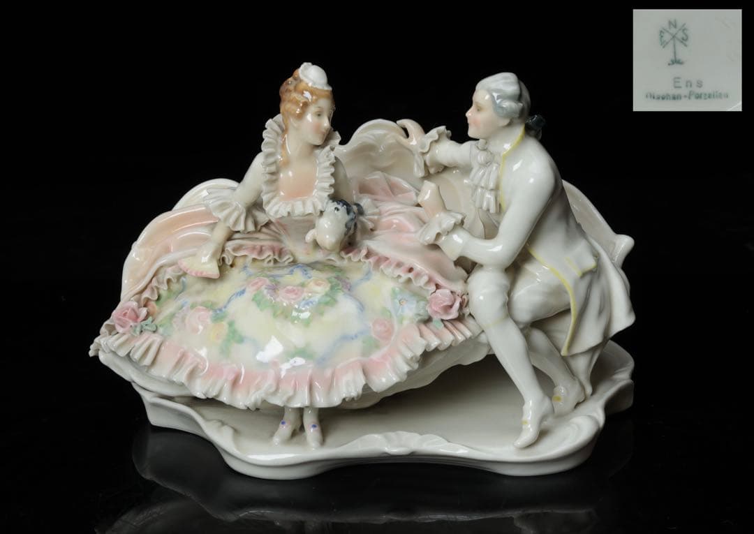 KarlEns アイリッシュドレスデン マイセン 白磁 磁器人形 陶人形 置物