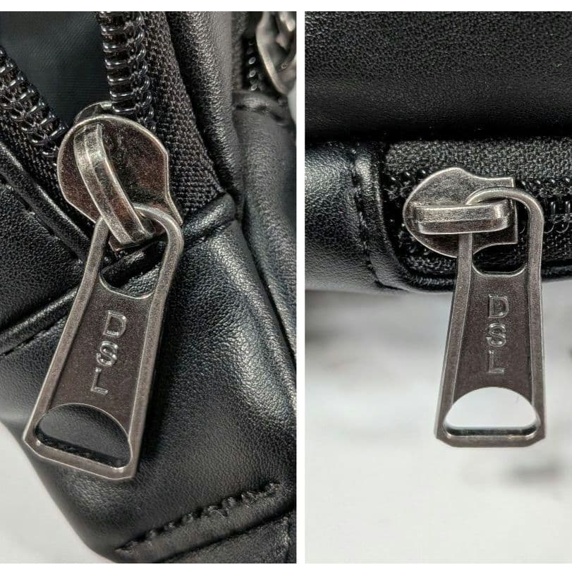 DIESEL ディーゼル エンボスDロゴ ウエストバッグ ボディバッグ 黒