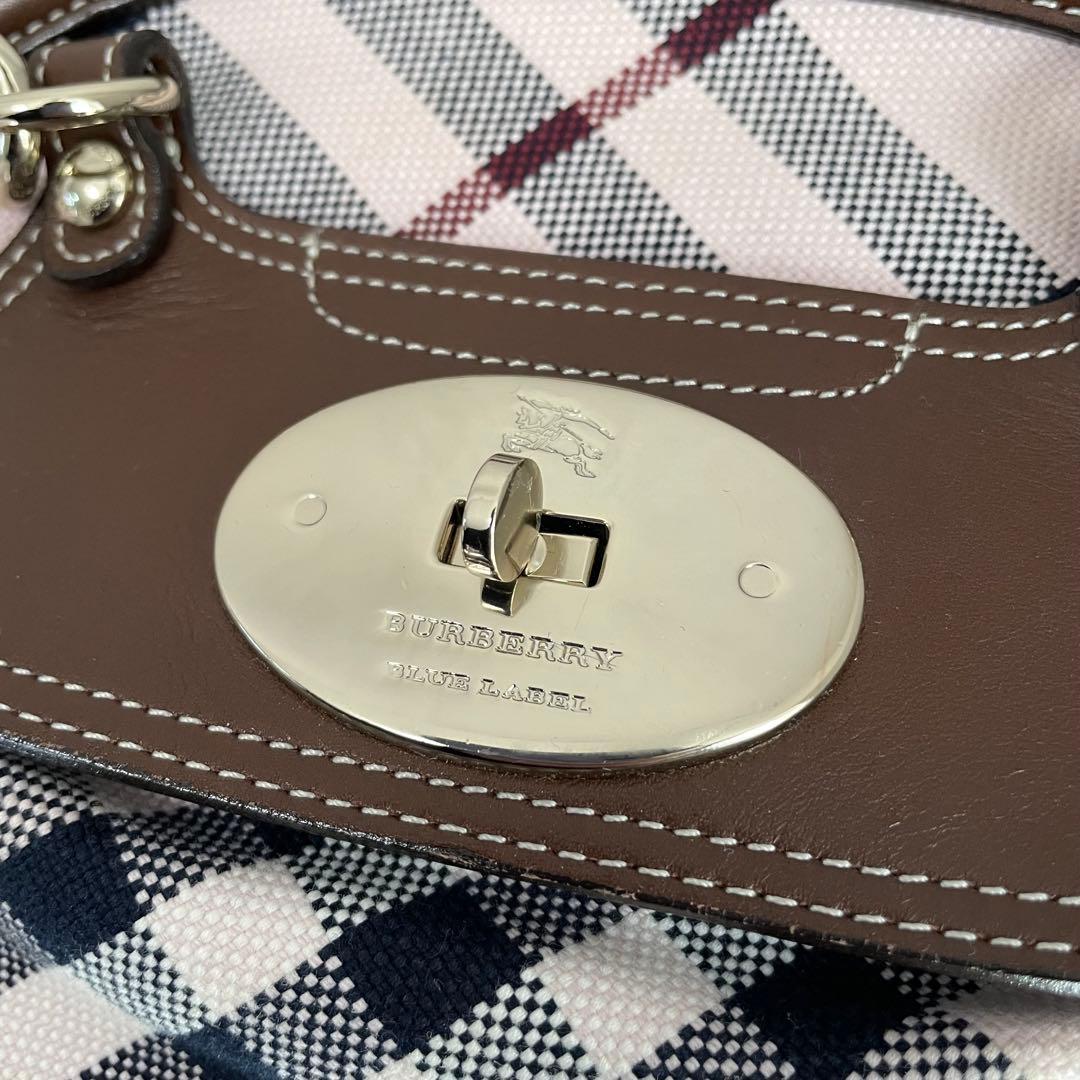 美品 希少 BURBERRY ハンドバック ピンク バーバリーチェック チェーン