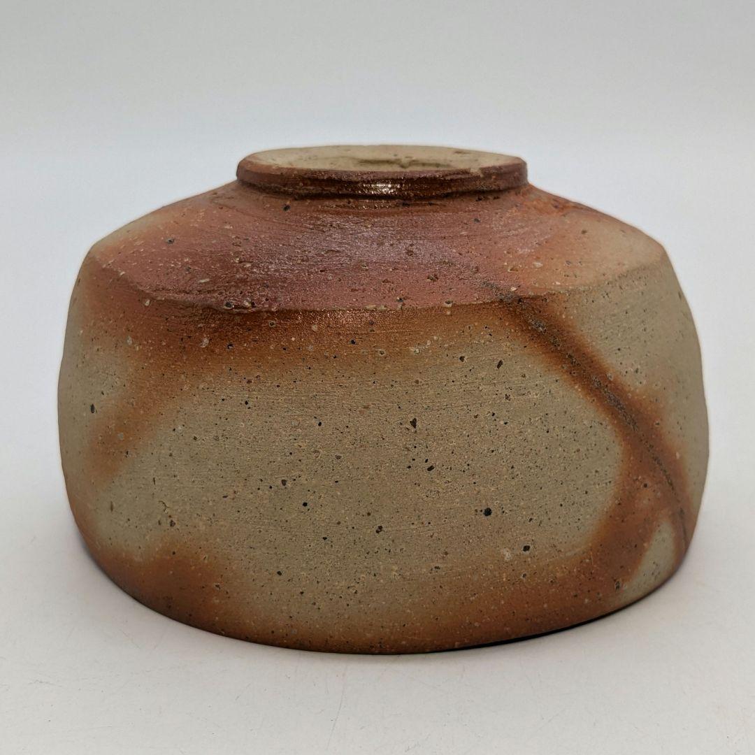 初代森陶岳 備前焼 緋襷茶盌 合箱合布 折松葉印 抹茶碗 抹茶茶碗 茶道具 茶器