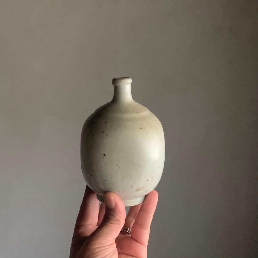 白磁 撫で四方形 徳利 酒器 古美術 古道具 アンティーク