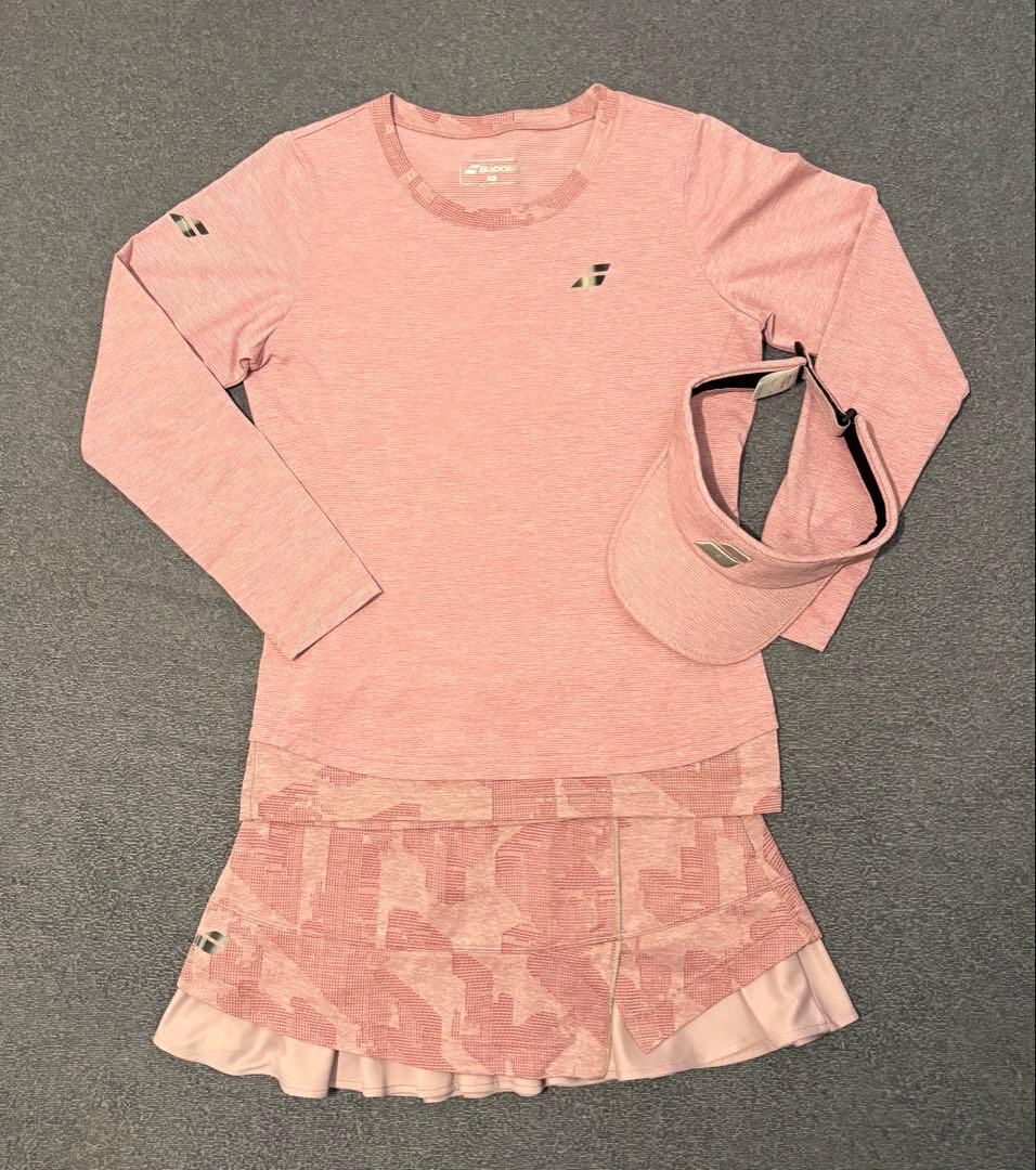 BabolaT バボラ テニスウェア ロンT　スコート サンバイザー セット