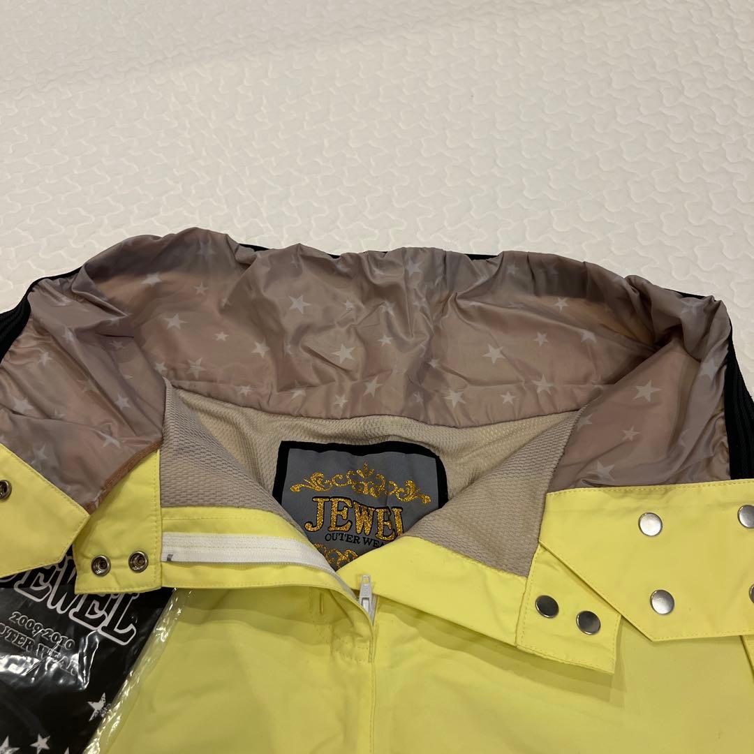 【美品】スノーウェア レディース ゼブラ柄ジャケット イエローパンツ 2点セット