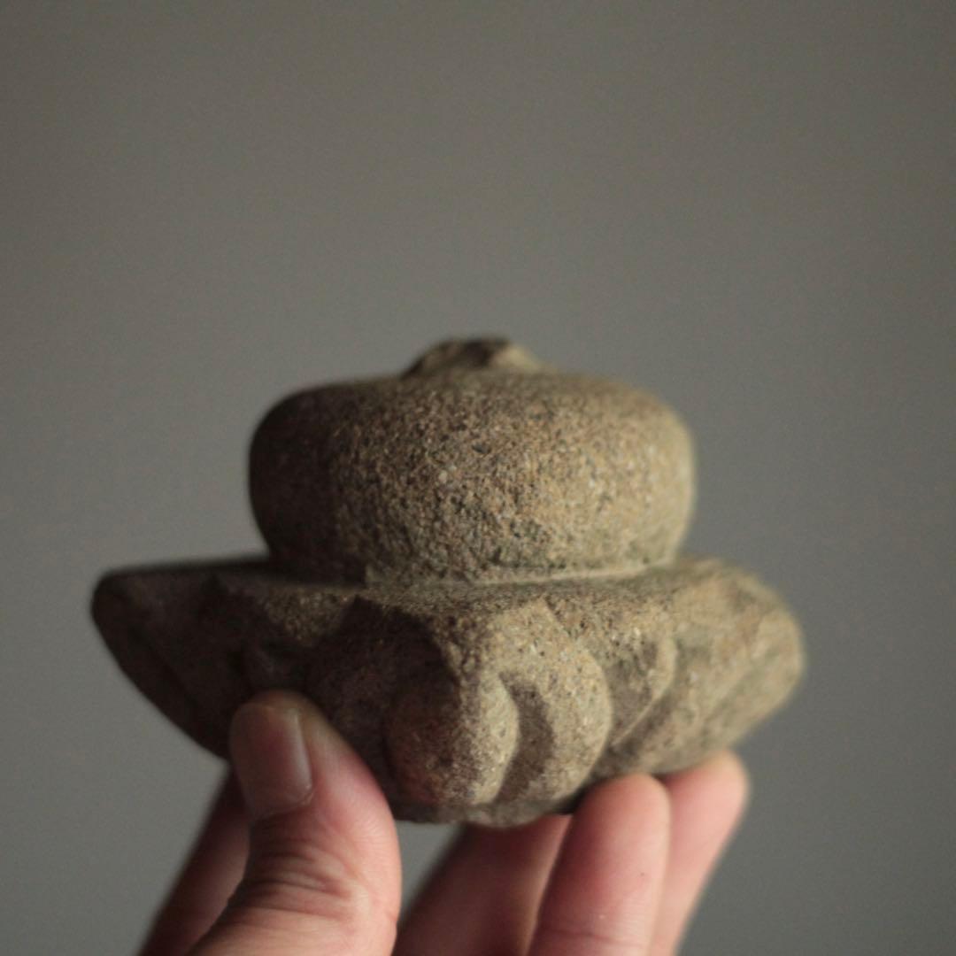 古い 石製 擬宝珠 欠けあり 古美術 仏教美術 古道具 アンティーク