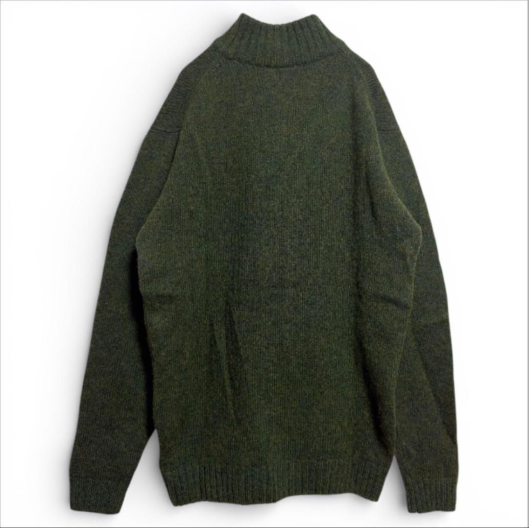 【LACOSTE ラコステ】ウール ハーフジップ ニット モスグリーン 日本製