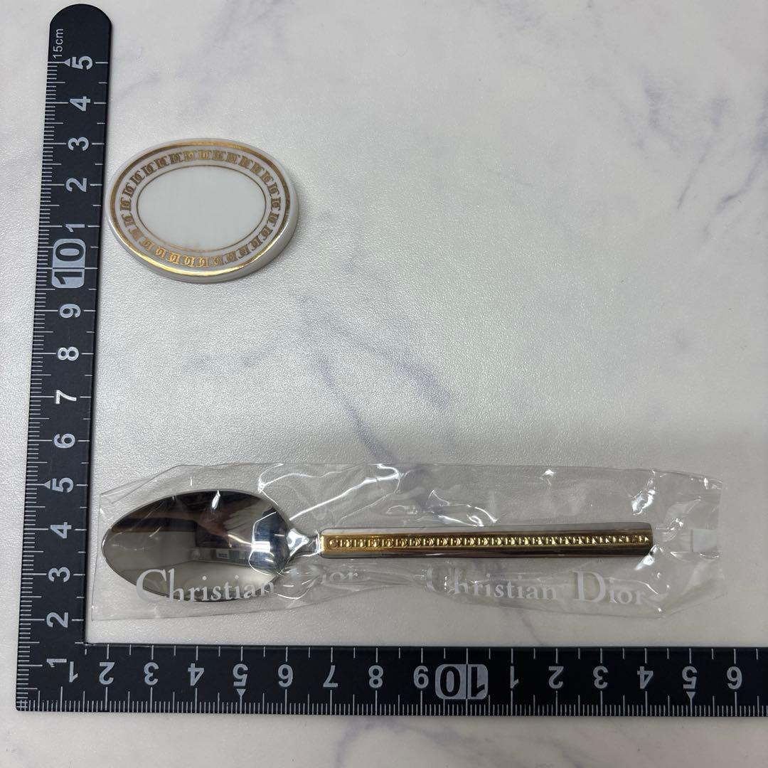 0819 ディオール　カトラリー　スプーン　5本　金彩　未使用　※値下げ不可.