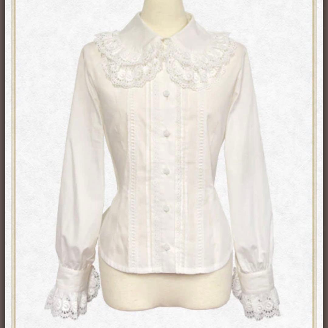 【美品】ベイビーザスターズシャインブライト ２重衿袖ピンタックブラウス BABY