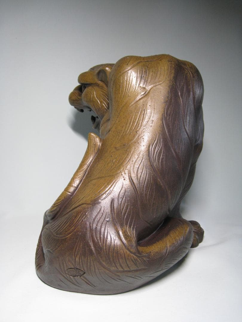 備前焼　【虎】置物 　 特大高さ約29㎝