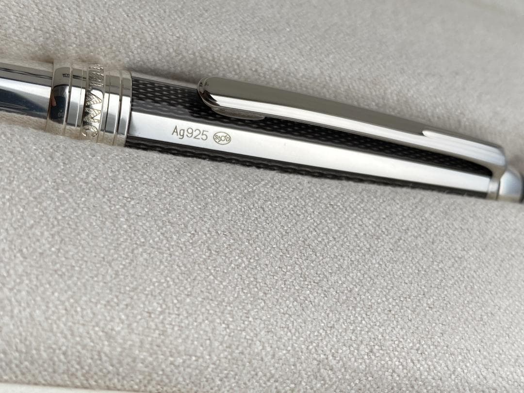 超美品 モンブラン ソリティアシルバーファイバー 925 ボールペン新品リフィル