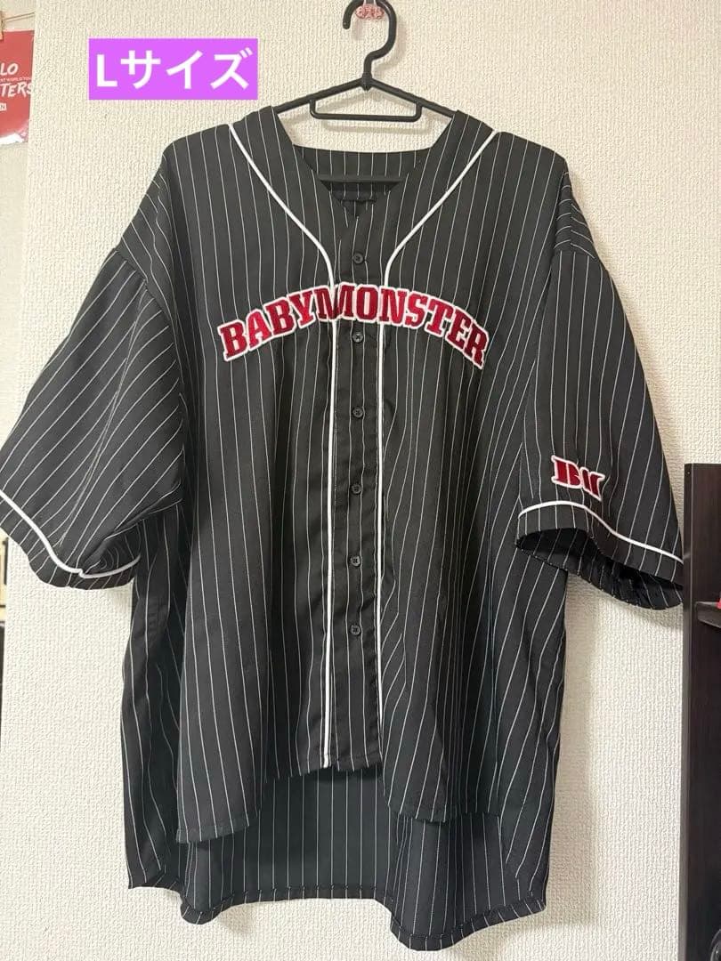 公式 ベビモン ベースボールシャツ BLACK 黒 Lサイズ