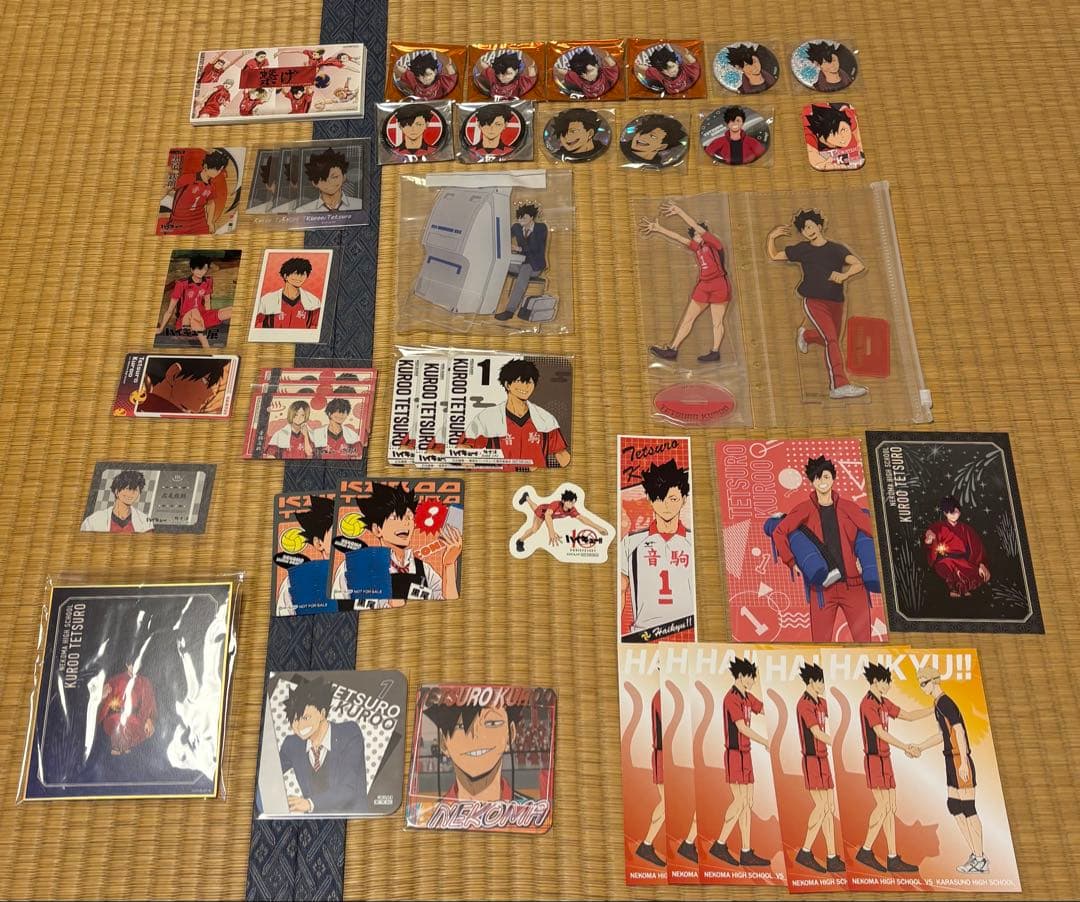 ハイキュー 黒尾鉄朗 缶バッジ ベースヤード プール掃除 OFD 極楽湯