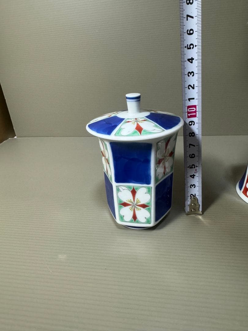 2278  深川製磁　湯呑蓋付　2客　未使用