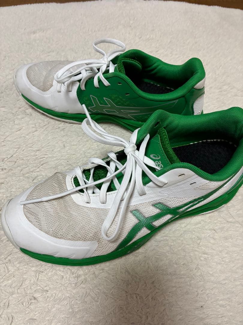 バレーボールシューズV-SWIFT FF3Sオリジナルデザイン白×緑×銀VA17