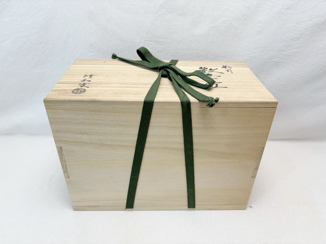 未使用 茶道具 清和窯 粉引 数茶碗 十客組 陶印 茶器 茶事 共布 共箱