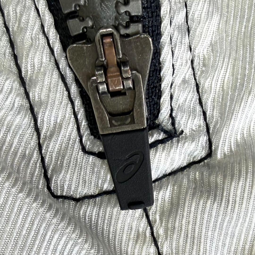 希少‼️90s ASICS セットアップ ウインドブレーカー 光沢 白 XL日本製