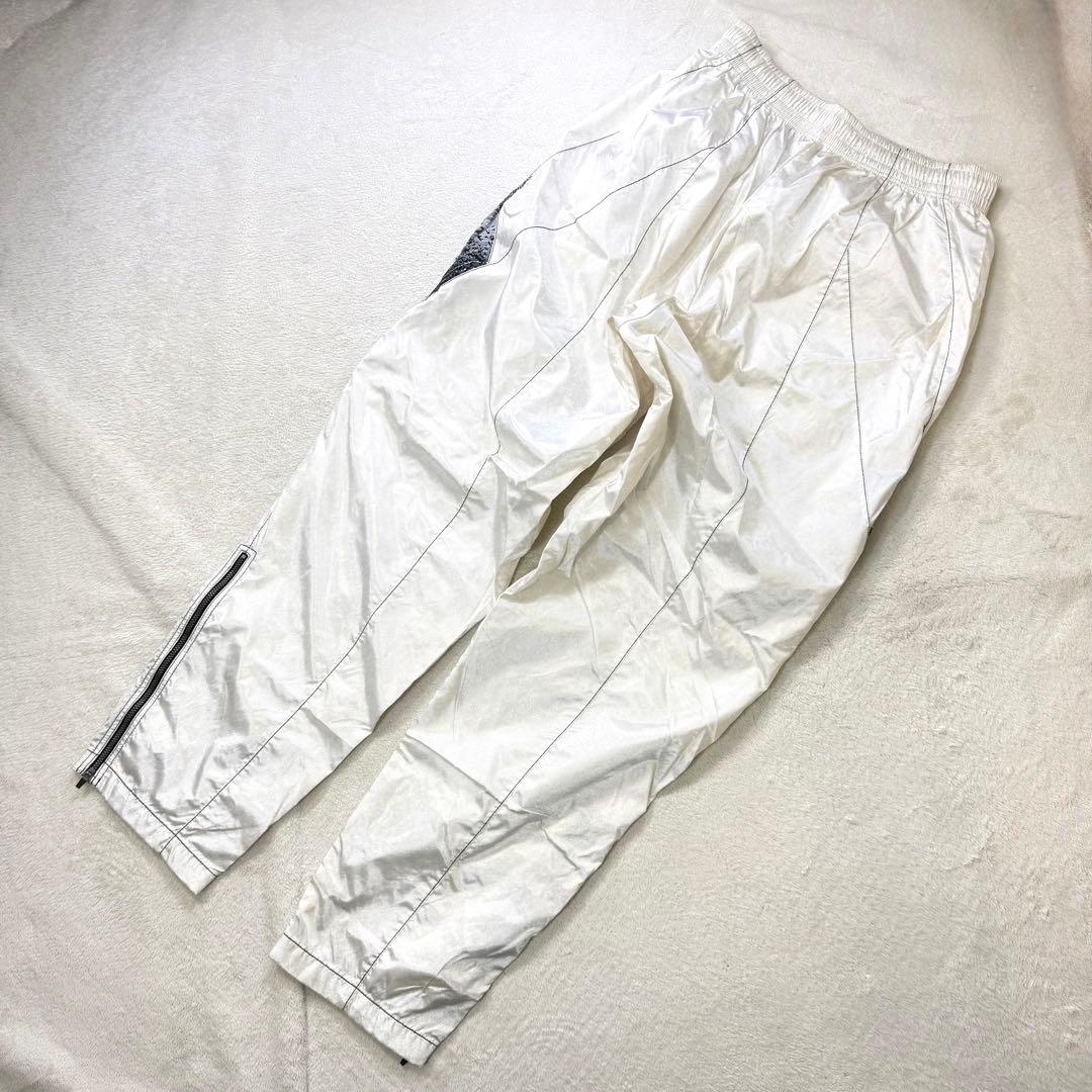 希少‼️90s ASICS セットアップ ウインドブレーカー 光沢 白 XL日本製