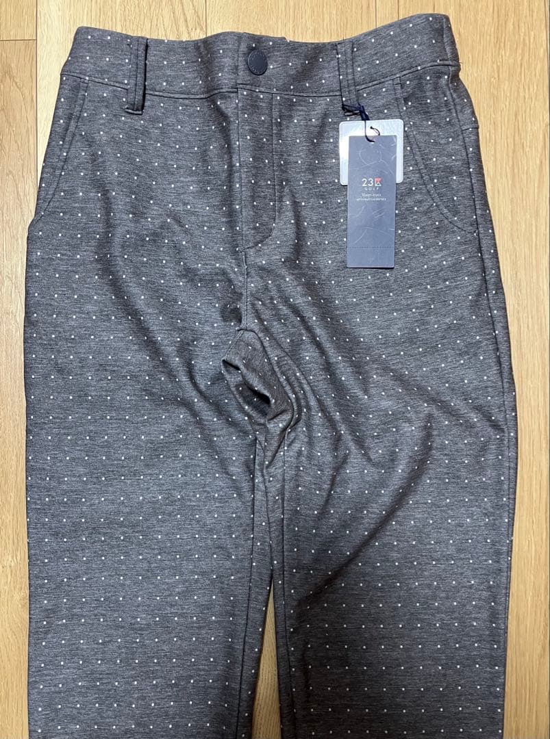 ２３区ゴルフ防風/ストレッチドットプリント ボンディング パンツレディースS