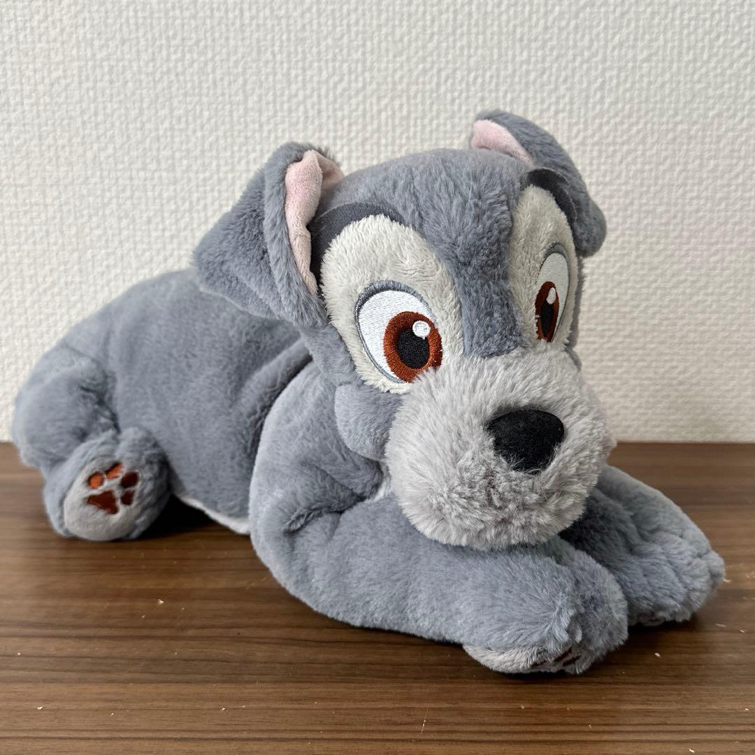 【希少】　ディズニーストア　わんわん物語　トランプ　寝そべりぬいぐるみ