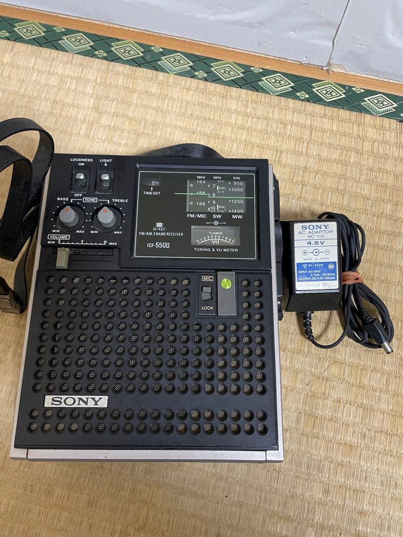 SONY ICF-5500ラジオ受信機 ACアダプター付
