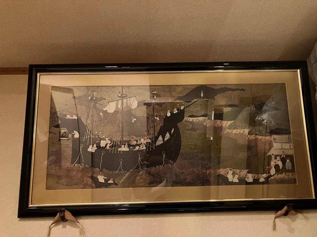 日本画　和　置物　絵　アンティーク　レトロ