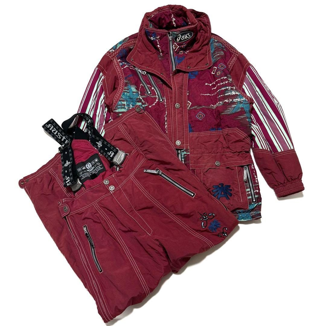 ASICS アシックス ヴィンテージ スキーウェア 上下 LL 90s 日本製