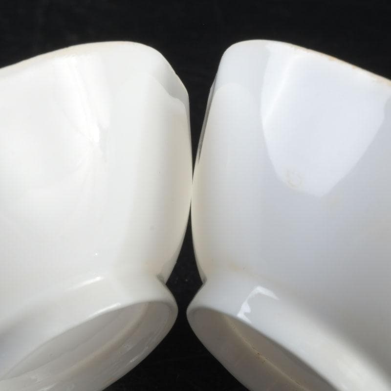 中国　徳化窯白磁　煎茶碗　一對　V　9277E