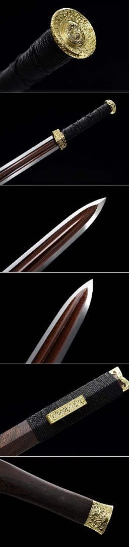 金色の赤壁剣20230560古兵器 武具　刀装具　日本刀　模造刀 居合刀